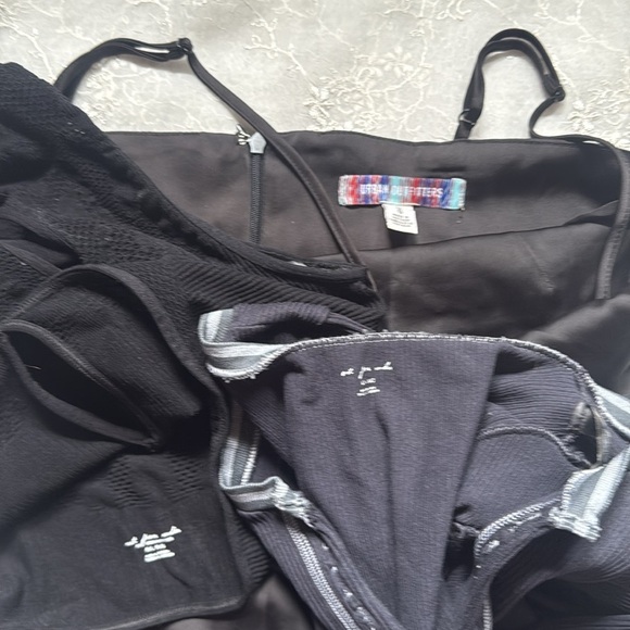 Urban Outfitters Black Satin Slip Dress and Tops Set Bundle Size Large - Picture 4 of 4